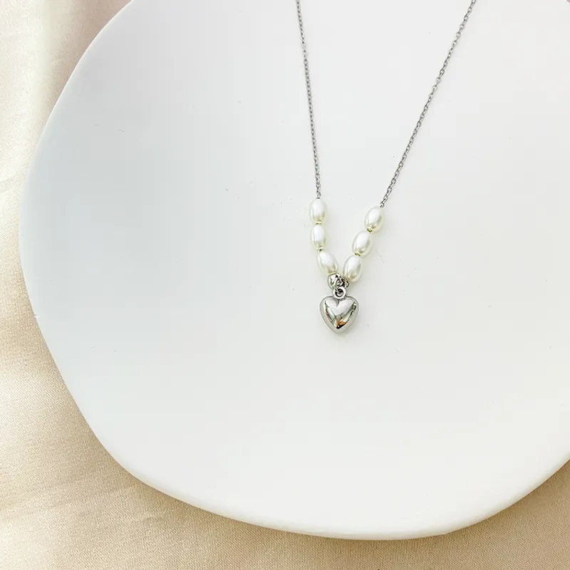 Elegant Princess Stainless Steel Alloy Pendant Necklace