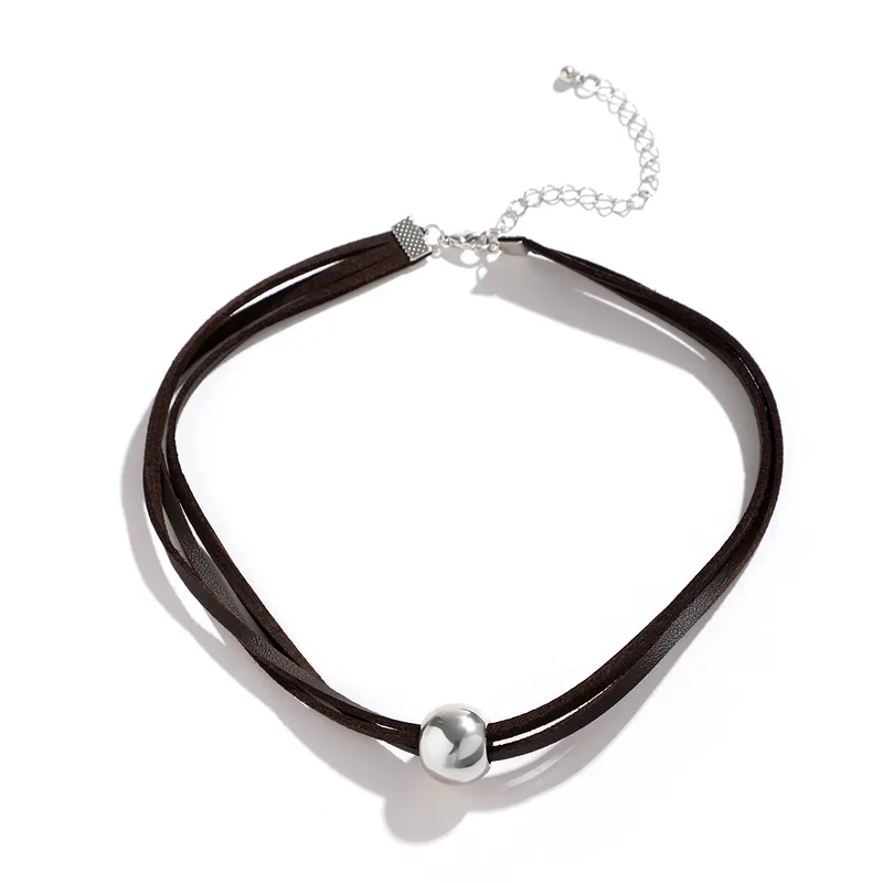Classic Velvet Choker with Metal Bead Accent
