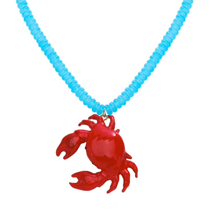 Vibrant Beach-Themed Beaded Necklace