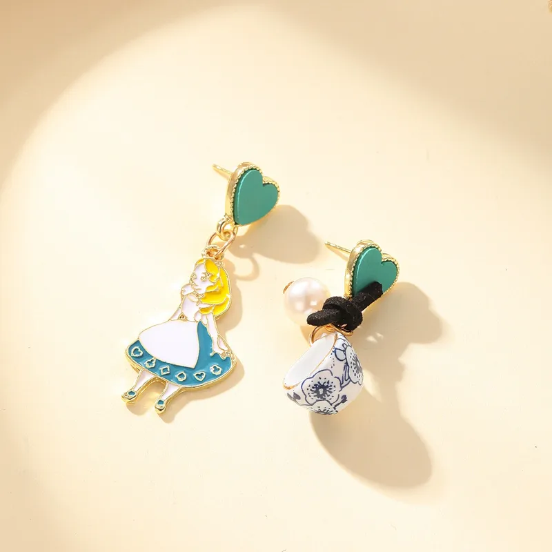 Cute Cartoon-Style Alloy Drop Earrings